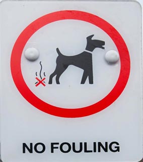 dog fouling sign