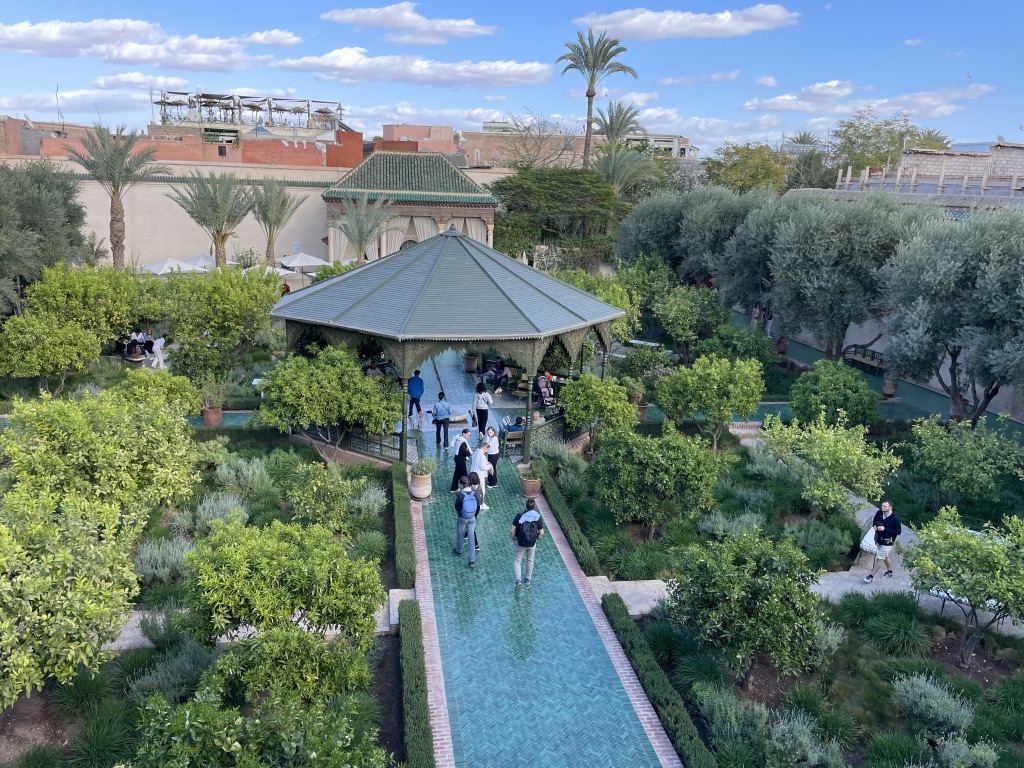 The restored Islamic garden Le Jardin Secret